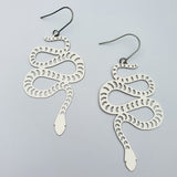 Snake earrings in Silver