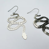 Snake earrings in Silver
