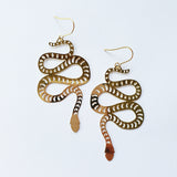 Snake earrings in Gold