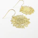 Mini Sunflower earrings in Gold