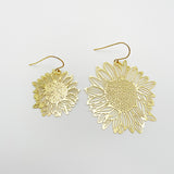 Mini Sunflower earrings in Gold