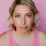 Midi Be Kind Apple earrings in Red/Green