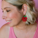 Midi Be Kind Apple earrings in Red/Green
