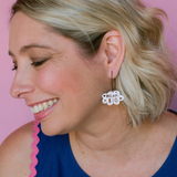 Mini Dream Big Cloud earrings in White