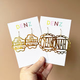 $59 Set: I'm Tiiired Actually Gold & Yeah Nah Gold earring set