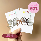 $59 Set: It's The Vibe & I'm Tiiired Actually in Silver earring set