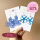 $65 Set: Octopus Blue and Starfish earring set