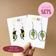 $65 Set: Regent Bowerbird & Wattle earring set