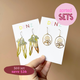 $69 Set: Gumnut & Leaf Gold Silver & Waratah Gold earring set