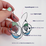 Art School Drop Out earrings in Cool