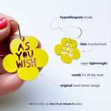 As You Wish earrings in Buttercup Yellow