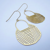 Basket dangle earrings in Gold