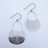 Basket dangle earrings in Silver