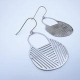 Basket dangle earrings in Silver