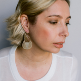 Basket dangle earrings in Silver