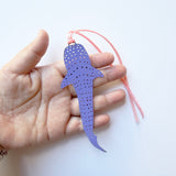 Whale Shark Bookmark in Denim