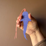 Whale Shark Bookmark in Denim