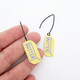 Butter earrings in Butter Yellow & Lilac