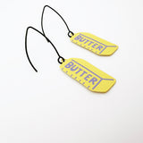 Butter earrings in Butter Yellow & Lilac