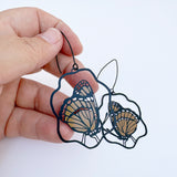 Butterfly earrings in Monarch