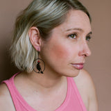 Midi Christmas Magpie earrings in Black/Red