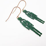 Christmas Nutcracker earrings in Spruce Green