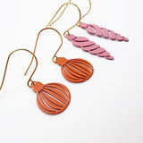 Christmas Ornament stacker earring set in Pink & Peach