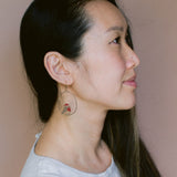 Midi Christmas Robin earrings in Brown/Red