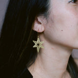 Midi Christmas Star earrings in Gold