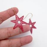 Christmas Star earrings in Red