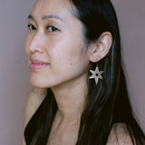 Midi Christmas Star earrings in Silver