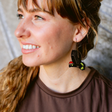 Christmas Yellow Tail Black Cockatoo earrings