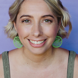 Citrus Slice earrings in Lime