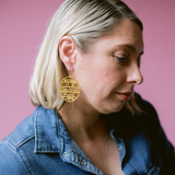 Die Hard is a Christmas Movie Bauble earrings in Gold