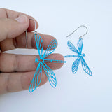 Dragonfly earrings in Blue