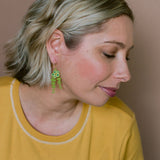 Eucalyptus Blossom earrings in Greens