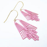 Goddess earrings in Pink