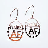 Festive AF earrings in Rose Gold