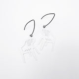 Garden Chair earrings in White