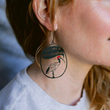 Ibis You a Merry Christmas earrings in Black, White & Red