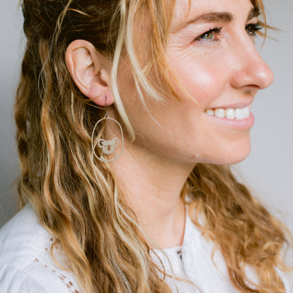 Koala earrings in Silver