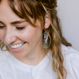 Lavender Vase earrings in Sage & Lavender