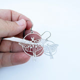 Luna Moth earrings in Silver