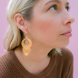 Mandala earrings in Gold