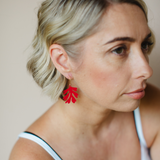 Mini Matisse Shape earrings in Red