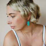 Mini Matisse Shape earrings in Teal