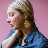 Merry Christmas Bitches earrings in Gold