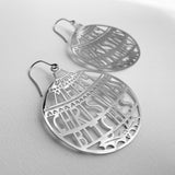 Merry Christmas Bitches earrings in Silver