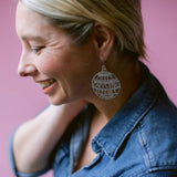 Merry Christmas Bitches earrings in Silver