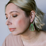 Boho Colour Pop earrings in #1 Green & Pink